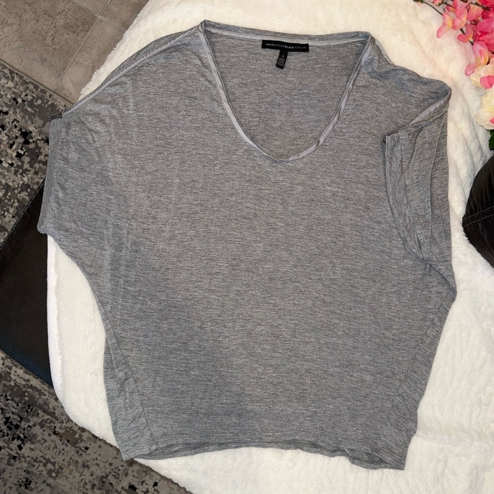 3 x 20$ White House Black Market Heather Gray Short Sleeve Top Size S